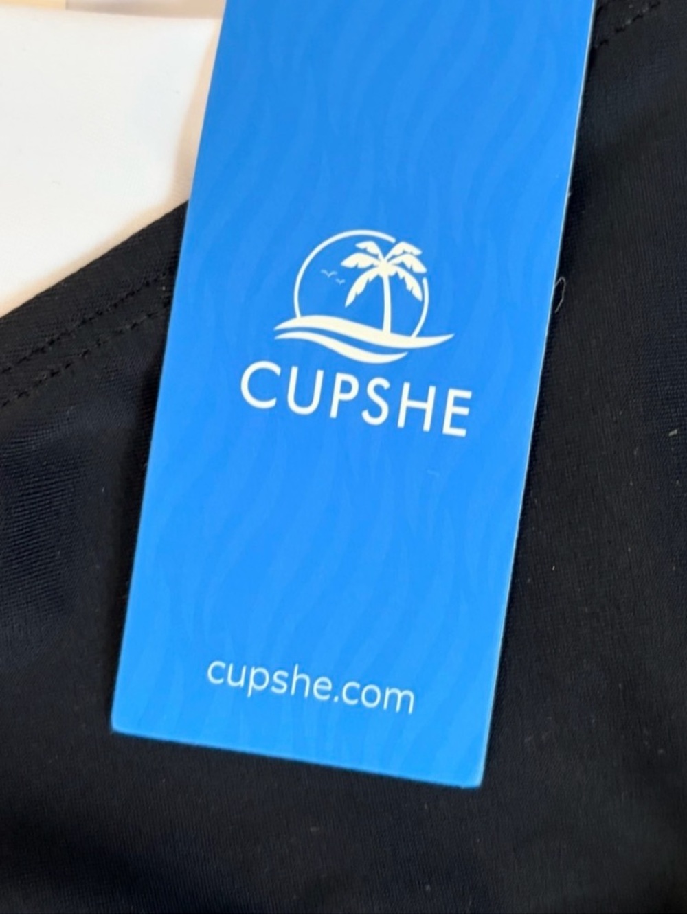 Cupshe Bikini Bottoms Womens L Black White High Cut V Waist NWT Swim NEW Beach - Picture 3 of 7